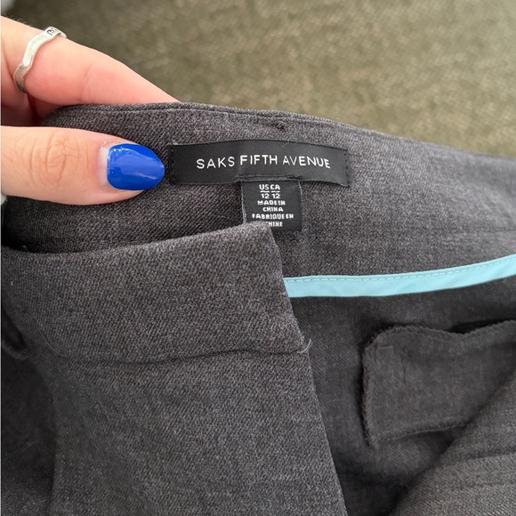Saks Fifth Avenue Pants - Saks Fifth Avenue Dark Gray Trousers/dress pants